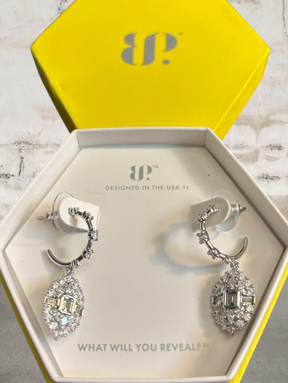 Bomb Party $128 "Princess Personality " Earrings NWT